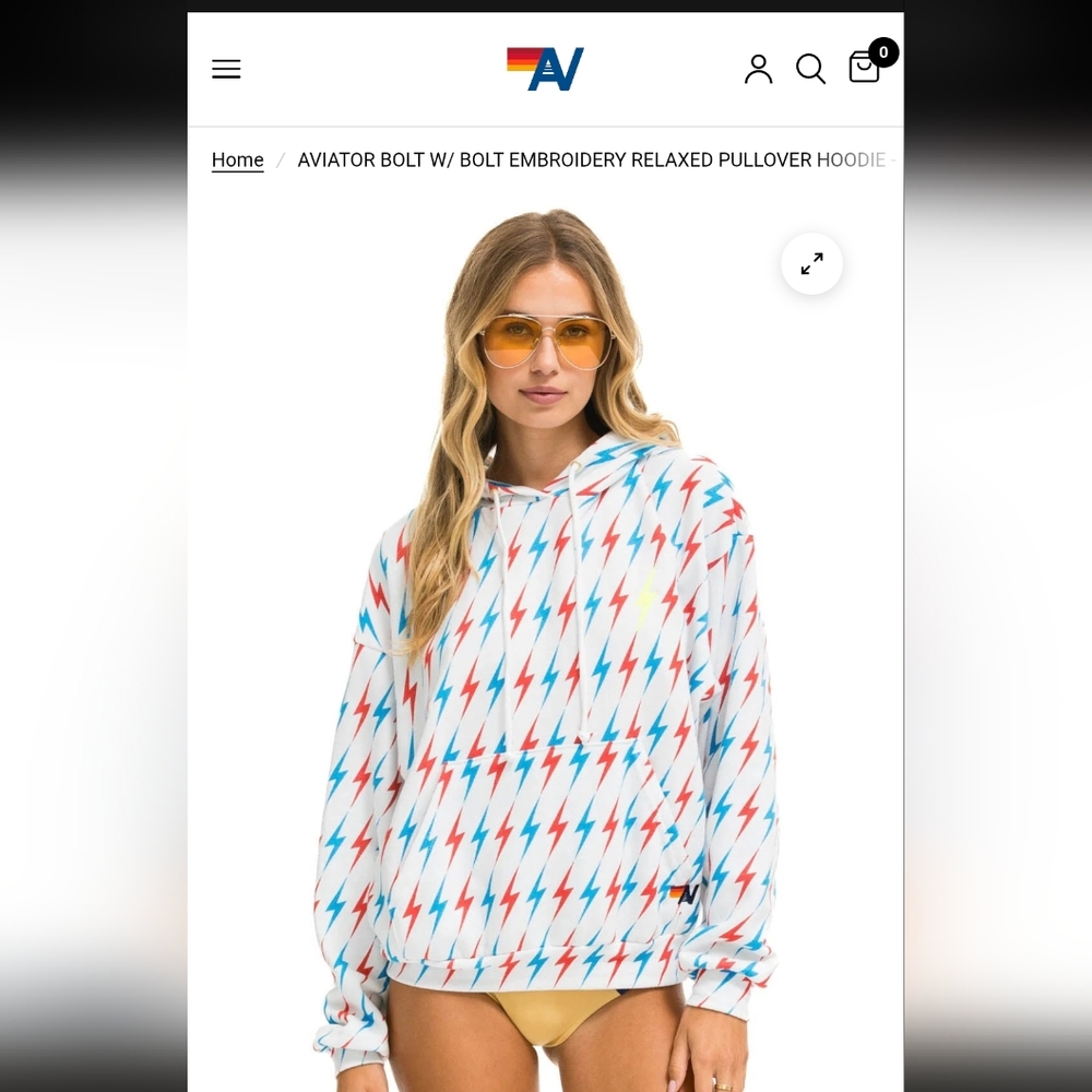 Aviator Nation Multicolor Bolt Pullover